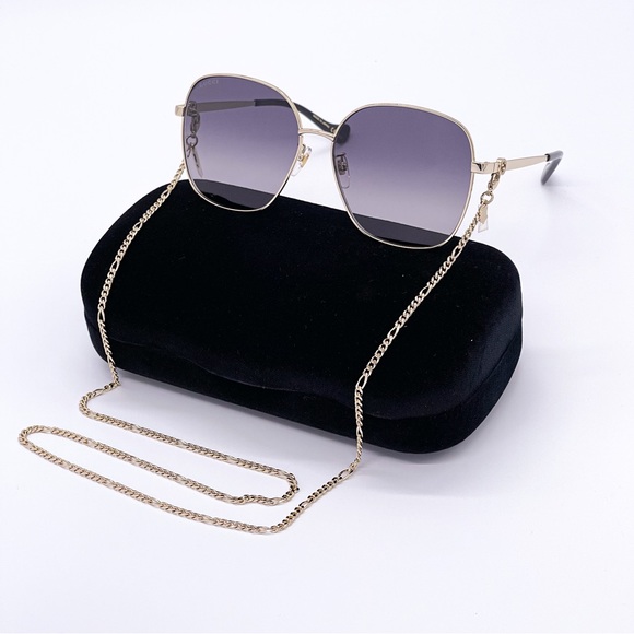 NEW GUCCI WOMEN GRAY SUNGLASSES - Picture 2 of 9